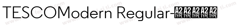TESCOModern Regular字体转换